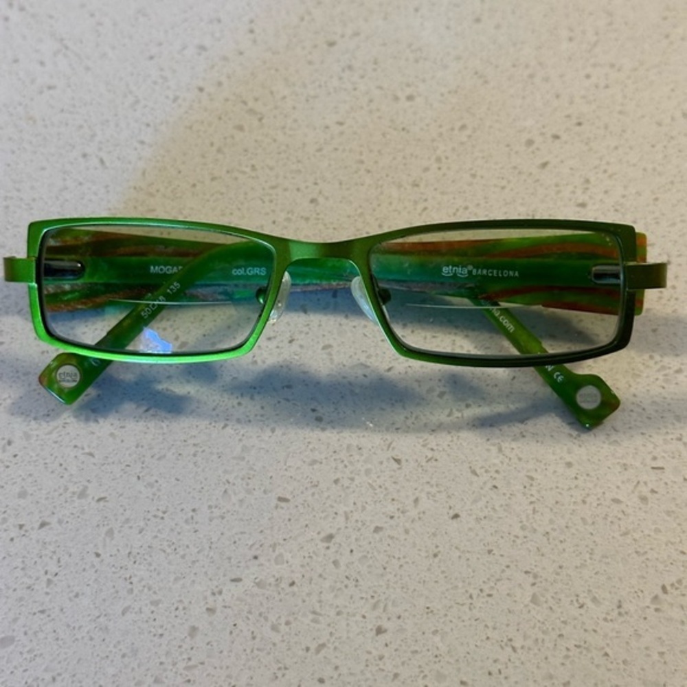 Etnia Barcelona green and brown frames. Lenses gave to be changed. MOGADISCIO